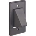 Product Image of Reversible 1- Gang Two-Piece Low-Voltage Cable Entrance Plate (Black)