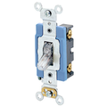 Product Image of 15A, 120V Toggle Lighted Handle, Illuminated Off Single-pole AC Quiet Switch, Self Grounding, Back & Side Wired, (Clear)
