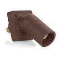 Product Image of 16 Series Male Panel Receptacle, Cam-Type, 45-Degree, Threaded Stud Length- 3/4", Taper Nose, Cable Range, #2 to 4/0 AWG, 400A Max (Brown)