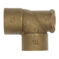 Product Image of 1-1/4" x 3/4" x 1-1/4" C x F x C Cast Brass Tee (Lead Free)