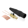 Product Image of 16 Series Taper Nose Cam-Type Male Plug, Contact & Insulator, Detachable, 2/0, 4/0 AWG, 400A Max, Type 3R When Mated (Black)
