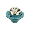 Product Image of 2" No Hub Shower Drain w/ Polished Brass Strainer
