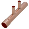 Product Image of 1" Male Sweat x Female Sweat Copper Manifold w/ 1/2" Sweat Loops (2 Outlets)