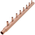 Product Image of 1" PEX Crimp × Spin Closed Copper Manifold, w/ 1/2" PEX Crimp Outlets (8 Outlets)