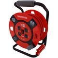 Product Image of 4 Outlet Cable Management Retractable Extension Cord Reel, 14 AWG SJTW Cable (75 Ft. Cord)