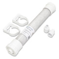 2" Clear Tube Condensate Neutralizer w/ Media Filled Sack, PVC Adapters, & Snap-In Brackets (300,000 BTU/hr)
