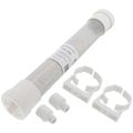 Product Image of 2" Clear Tube Condensate Neutralizer w/ Media Filled Sack, PVC Adapters, & Snap-In Brackets (300,000 BTU/hr)