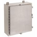 Product Image of 20" Wide, 24" High, 6" Deep Stainless Steel Electrical Enclosure, Nema 12, 13, 4 & 4X