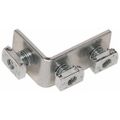 Product Image of 3 Hole 2.25" H X 3.5" L X 1.62" 90° Pre-Assembled Corner Angle, Electro Plated (Steel)
