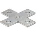 Product Image of 5 Hole 5.37" H X 5.37" L X 1.62" W Flat Cross Fitting, Zinc Plated (Steel)