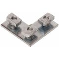 Product Image of 3 Hole 3.5" H X 3.5" L X 1.62" W Pre-Assembled Flat Corner Fitting, Zinc Plated (Steel)