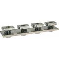 Product Image of 4 Hole 1.62" H X 7.25" L X 1.62" Pre-Assembled Flat Splice Plate, Zinc Plated (Steel)