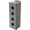 Product Image of 4 Hole, 1.203" Hole Diameter, Steel Pushbutton Switch Enclosure