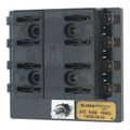 Product Image of Fuse Blocks; Number of Poles, 6 ; Voltage, 32 Volts AC ; Wire Termination Type, Quick Connect ; Block Length (Decimal"), 2.4700 ; Block Width (Decimal"), 2.4700