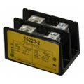 Product Image of 2 Poles, 4 Load Connections, 175 Amp, 8-2/0 AWG (Al), 14-2/0 AWG (Cu) Primary, 4-14 AWG (Cu), 4-8 AWG (Al) Secondary, Thermoplastic Power Distribution Block 600 Volts AC/DC, 1 Primary Connection, 3.58" Long x 3.32" Deep x 4" High
