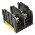 Product Image of 2 Poles, 6 Load Connections, 175 Amp, 8-2/0 AWG (Al), 14-2/0 AWG (Cu) Primary, 4-14 AWG (Cu), 4-8 AWG (Al) Secondary, Thermoplastic Power Distribution Block 600 Volts AC/DC, 1 Primary Connection, 3.58" Long x 3.32" Deep x 4" High