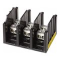 Product Image of 3 Poles, 350 Amp, 8-2/0 AWG (Al), 14-2/0 AWG (Cu) Primary, 4-14 AWG (Cu), 4-8 AWG (Al) Secondary, Thermoplastic Power Distribution Block 600 Volts AC/DC, 2 Primary Connection, 5.2" Long x 3.32" Deep x 4" High