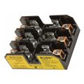 Product Image of 3 Pole, 14 to 6 AWG, 480 Volts AC/DC, 30 Amp, DIN Rail Mount Fuse Block 3" Long x 2.38" Wide x 1.22" High Block