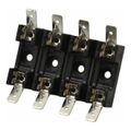 Product Image of 4 Pole, 300 Volts AC/DC, 30 Amp, Bolt-in Fuse Block 1/4" Diameter x 1-1/4" Fuse Length, 2" Long x 2-3/8" Wide x 14.3 mm High Block, 266°F