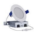 Product Image of HALO 4" HLB Round Slim Canless LED Downlight, Selectable 5CCT, 2700/3000/3500/4000/5000K, 10.65W (Matte White)