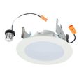 Product Image of HALO 4" HLBT Slim LED Trim, Selectable CCT, Selectable 5CCT, 2700/3000/3500/4000/5000K, 7.6W (Matte White)