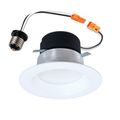 Product Image of HALO 4" LT4 Round Recessed Baffle LED Trim, Selectable 5CCT, 2700/3000/3500/4000/5000K, 8W (Matte White)