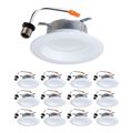 Product Image of HALO 4" Round Recessed Baffle LTE 3000K LED Retrofit, Matte White (12 Pack)