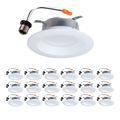 Product Image of HALO 4" Round Recessed Baffle LTE 3000K LED Retrofit, Matte White (18 Pack)