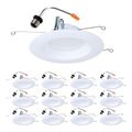 Product Image of HALO 5/6" Round Recessed Baffle LTE 3000K LED Retrofit, Matte White (12 Pack)