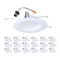 Product Image of HALO 5/6" Round Recessed Baffle LTE 3000K LED Retrofit, Matte White (18 Pack)