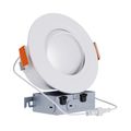 Product Image of HALO 6" RA Round Adjustable Gimbal LED Retrofit, Selectable 5CCT & Dim-To-Warm, 2700/3000/3500/4000/5000K, 9.5W (Matte White)