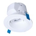 Product Image of HALO 4" RLS Round Sloped Ceiling Canless LED Downlight, Selectable 5CCT, 2700/3000/3500/4000/5000K, 11W (Matte White)