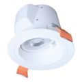 Product Image of HALO 6" RLS Round Sloped Ceiling Canless LED Downlight, Selectable 5CCT, 2700/3000/3500/4000/5000K, 19W (Matte White)