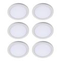 Product Image of HALO 6" SMD Surface Mount LED Downlight, Selectable 5CCT, 2700/3000/3500/4000/5000K, 7.9W, Matte White (6 Pack)