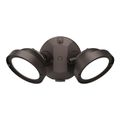 Product Image of HALO Twin-Head Round Floodlight with Dusk-to-Dawn, 21.6W (Bronze)