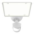 Product Image of HALO Twin-Head Round Floodlight with Dusk-to-Dawn, 50W (White)