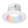 Product Image of HALO 4" RL Round Smart Wi-Fi RGBW Recessed LED Trim w/ WiZ Pro Smart Control (Matte White)