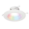 Product Image of HALO 5/6" RL Round Smart Wi-Fi RGBW Recessed LED Trim w/ WiZ Pro Smart Control (Matte White)