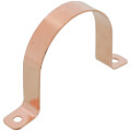 Product Image of 2" 2 Hole Carbon Steel Strap, Copper Plated (Bag of 10)