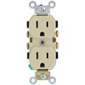 Product Image of Commercial Grade Duplex Receptacle, 15A, NEMA 5-15R- Ivory (125V)