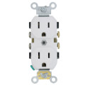 Product Image of Commercial Grade Duplex Receptacle, 15A, NEMA 5-15R- White (125V)
