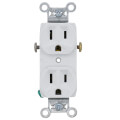 Product Image of Commercial Spec Grade Side Wired Duplex Receptacle, 15A, 2P - White (125V)