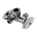 Product Image of 1/2" Nom Compression (5/8" OD) x 3/8" OD Compression x 3/8" OD Compression Dual Angle Supply Stop, Lead Free (Chrome)
