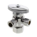 Product Image of 1/2" Nom Compression (5/8" OD) x 3/8" OD Compression x 3/8" OD Compression Angle Supply Stop Lead Free (Chrome)