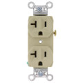 Product Image of Commercial Spec Grade Side Wired Duplex Receptacle, 20A, 2P - Ivory (125V)