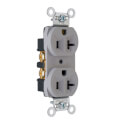 Product Image of Construction Spec Grade, Back & Side Wired Duplex Receptacle, 20A, 2P - Gray (125V)