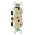 Product Image of Construction Spec Grade, Back & Side Wired Duplex Receptacle, 20A, 2P - Ivory (125V)