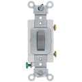 Product Image of Single-Pole, Commercial Side Wired Switch, 15 Amp - Gray (120/277V)