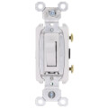 Product Image of Single Pole, Side Wired, Toggle Switch, Commercial Grade, 15A - White (120/277V) 