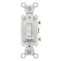 Product Image of Single Pole, Side Wired, Toggle Switch, Commercial Grade, 20A - White (120/277V) 